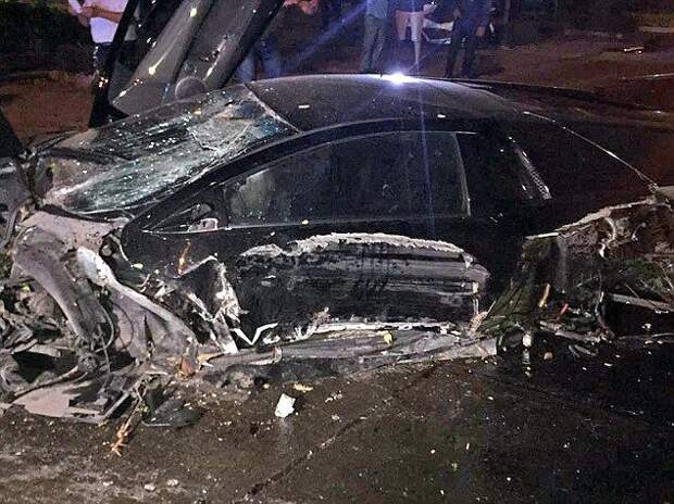 Водитель поседел, разбив в хлам Lamborghini своего друга