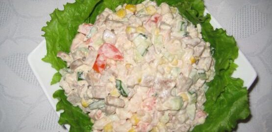 Салат с курицей по-московски вкусный рецепт с фото пошагово и видео