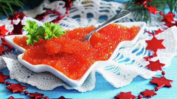 Красная икра на новогоднем столе - РИА Новости, 1920, 23.11.2021