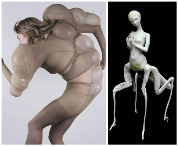 Креативное искусство от Lucy McRae и Bart Hess, а также Антонио Канова "Грация" искусство, скульптура, странное