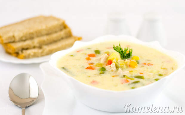 Овощной суп с курицей и сливками — 11 шаг
