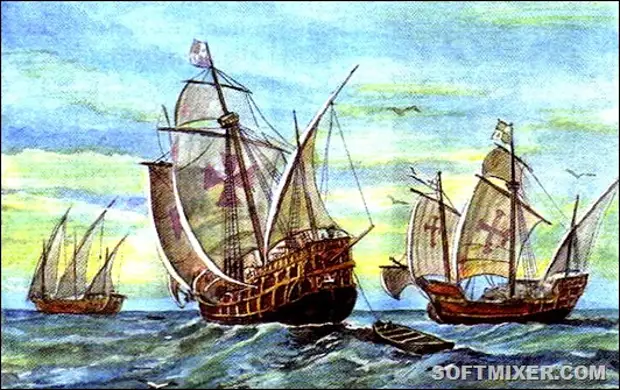 Корабль христофора колумба нинья. Как назывались корабли колумба в первой экспедиции. Нинья в экспедиции колумба. Каравелла колумба. Нинья в экспедиции колумба.