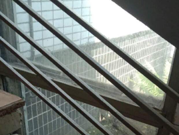 Разбитое оконное стекло заменили в подъезде дома на Волочаевской