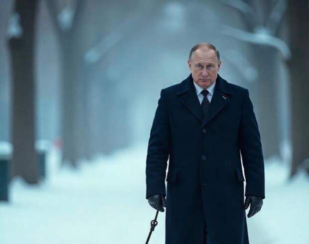 Губернатор Ньюсом опубликовал ИИ-фото Путина, выгуливающего Трампа на поводке