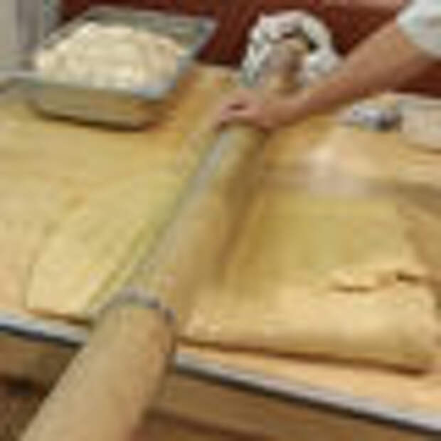 Preparing the dough.