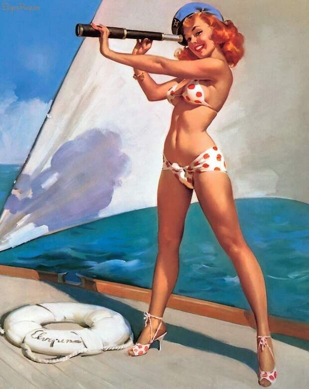 Яркие pin-up работы от художника Джила Элвгрена