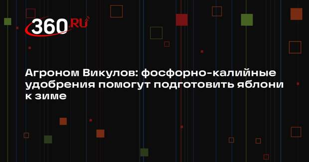 Агроном Викулов: фосфорно-калийные удобрения помогут подготовить яблони к зиме