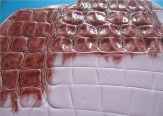 Как сделать имитацию крокодиловой кожи из полимерной глины