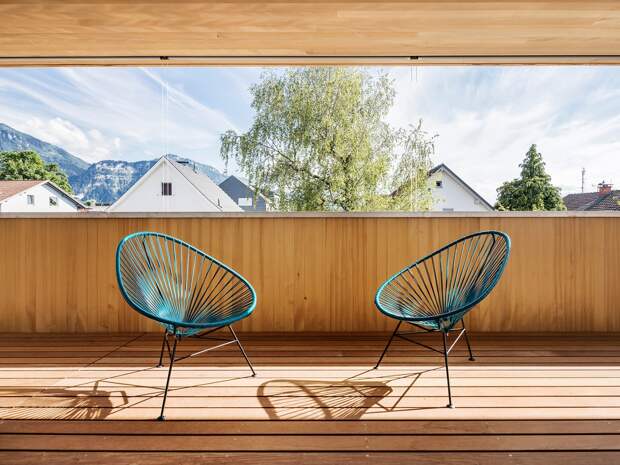 Двухэтажный деревянный дом в Австрии