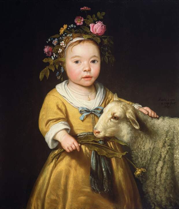 Девочка с овцой -- 1655, 65х55, Частное собрание