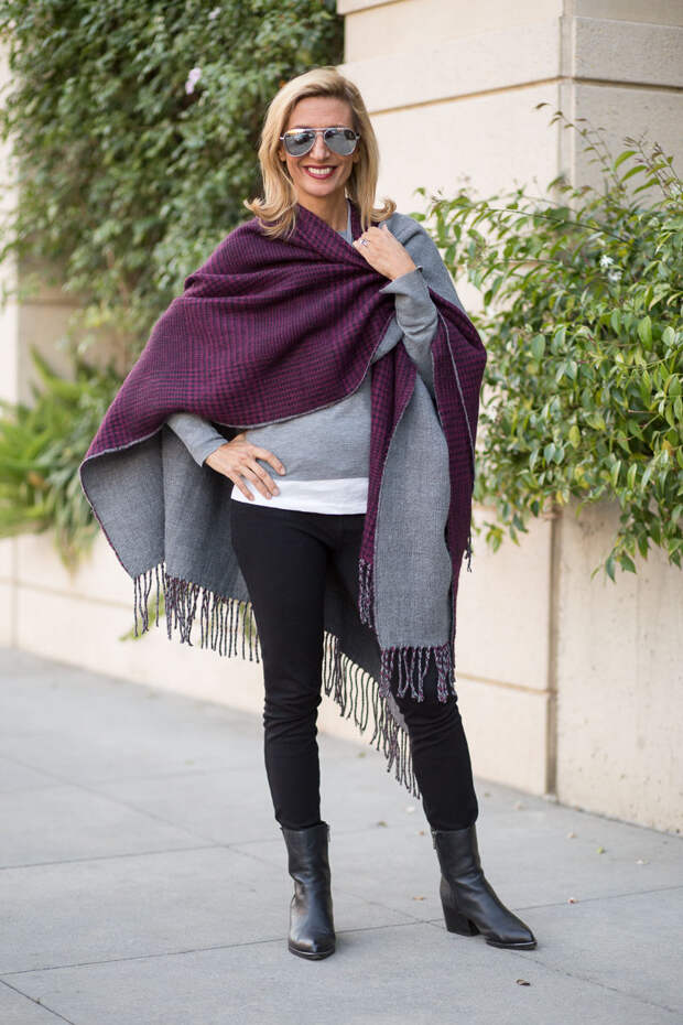 purple-black-houndstooth-and-solid-gray-reversible-poncho-jacket-society-0052