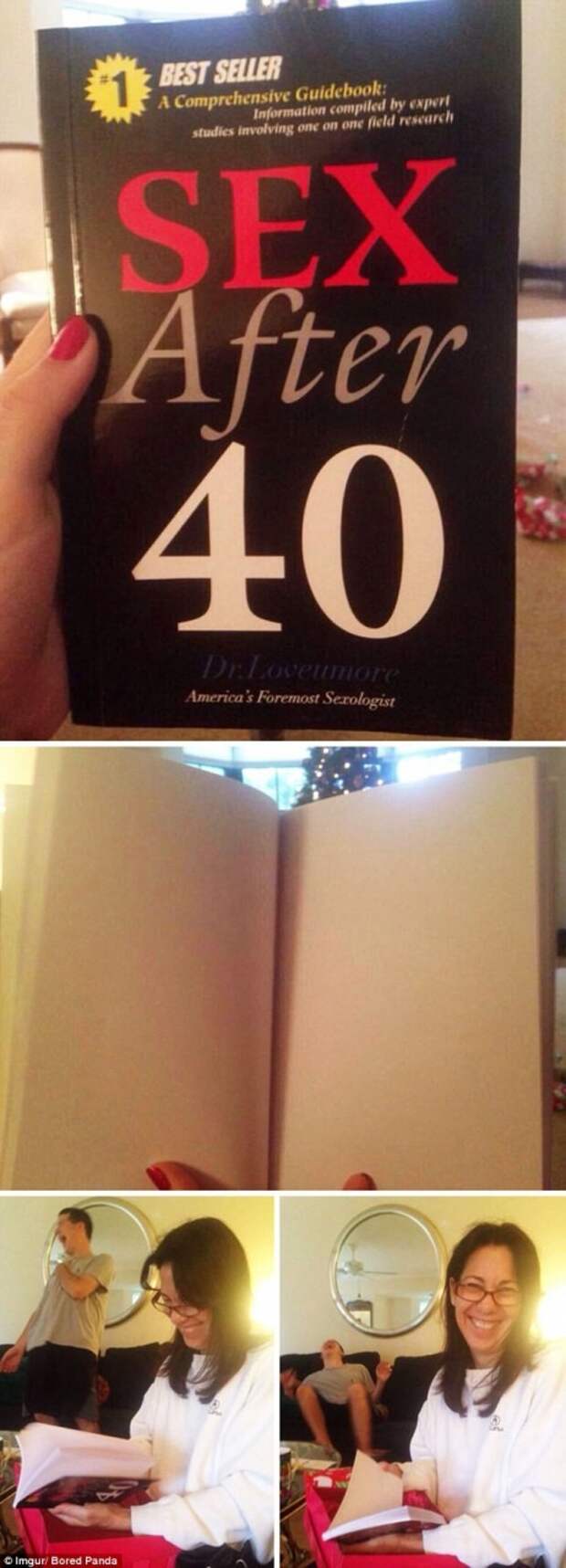 Мужчина вручил жене книгу «Секс после 40 лет». Пустую муж и жена, розыгрыш, юмор