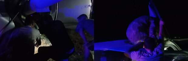 В Алматинской области гвардейцы спасли пострадавшего в ДТП водителя