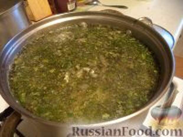 Фото приготовления рецепта: Суп картофельный с хамсой - шаг №9