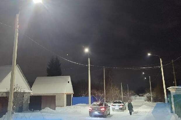 В Тамбове на 2-м Авиационном проезде впервые появилось уличное освещение