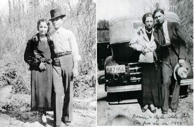 Кто такие Бони и Клайд? Как они выглядели и чем известны: история жизни, любви и преступлений (8 фото)
