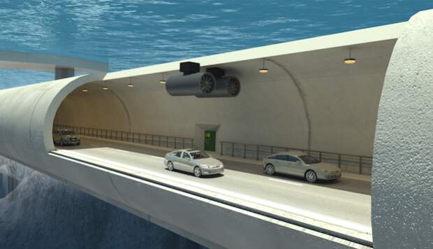 Проект первого в мире затопленного наплавного моста.
