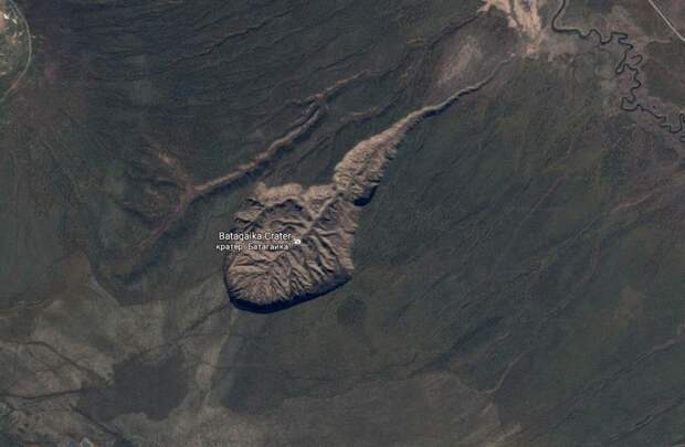 Кратер Батагайка в Сибири кратер, факты