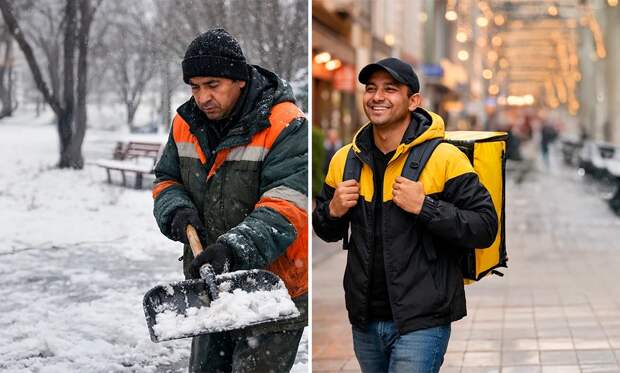 Мигранты отказываются работать дворниками: российские дворы утопают в снегу, пока приезжие «рубят бабло» в доставке
