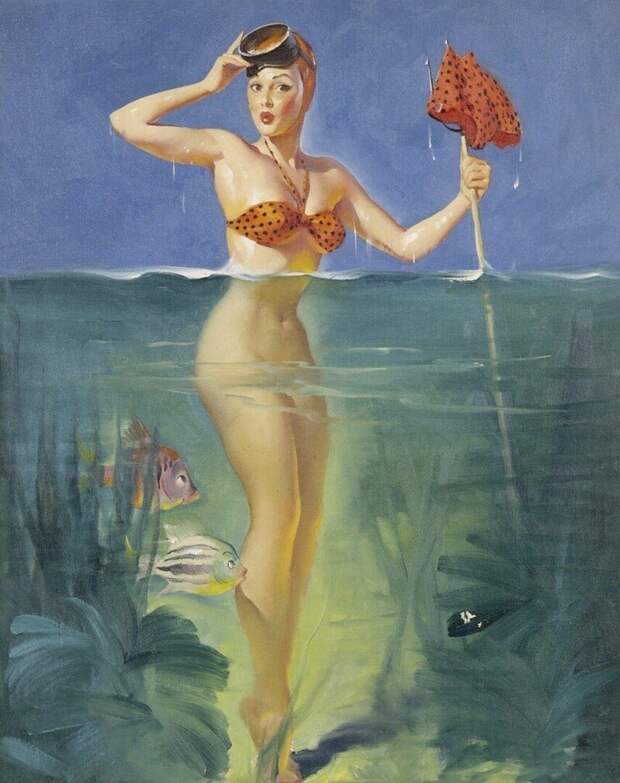 Яркие pin-up работы от художника Джила Элвгрена
