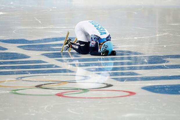 Российский спортсмен на Олимпийский играх в Пхёнчхане