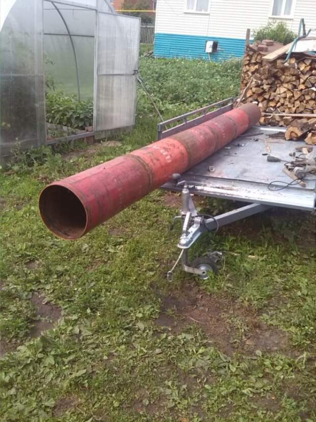 Труба из газовых баллонов своими руками Труба из газовых баллонов своими руками