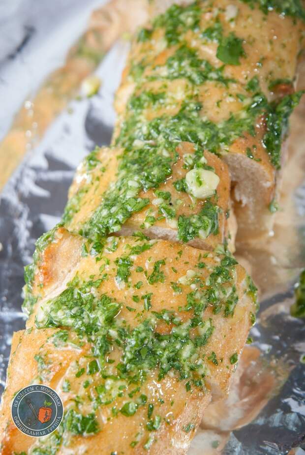 Багет с курицей, сыром и чесночным маслом кулинария, рецепт, длиннопост, еда, из Одессы с морковью, закуска, багет, пятничный тег моё