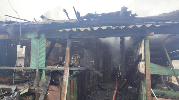 Пожар в Смоленском районе / Фото: алтайское МЧС