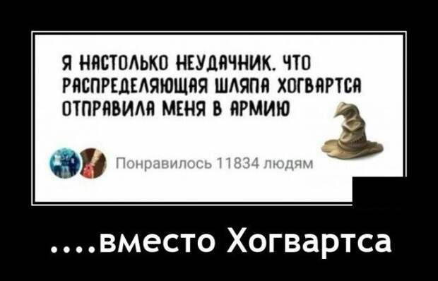 Демотиватор про Хогвартс