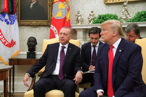 Президент Турции Реджеп Тайип Эрдоган и президент США Дональд Трамп