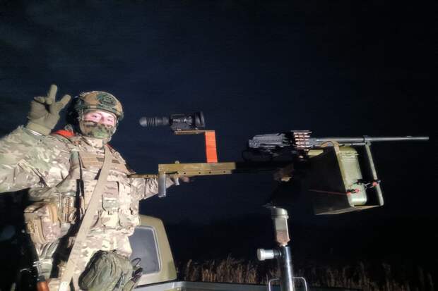 Мобильные огневые группы сбивают вражеские дроны в Курской области