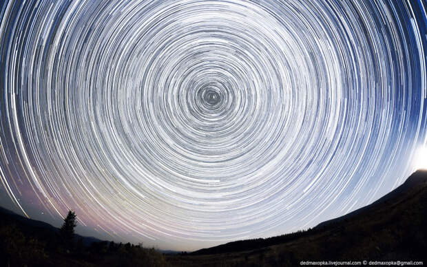 Звездные треки в предгорье Алтая Звездные треки в предгорье Алтая