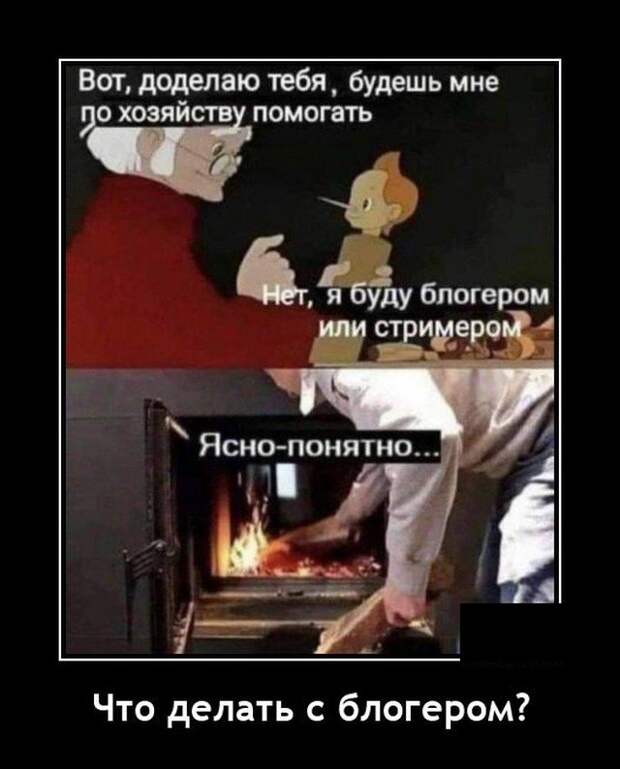 Демотиватор про блогера