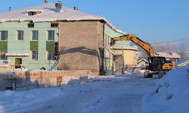В Карпогорах строят здание круглосуточного стационара центральной райбольницы