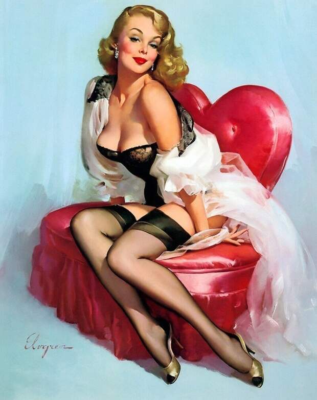 Яркие pin-up работы от художника Джила Элвгрена