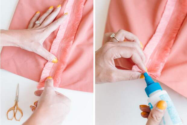 Шорты с бахромой diy