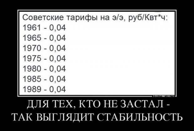 Для тех, кто не жил в СССР: так выглядит стабильность