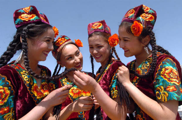 Узбекистан волосы, прическа