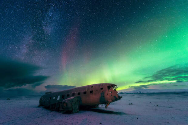 Место аварии самолета на Юге Исландии заброшенные места, путешествия, страшносцуко!
