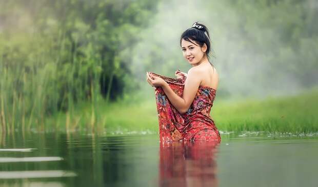 Ванна, Обнаженный, Молодые, Beauliful