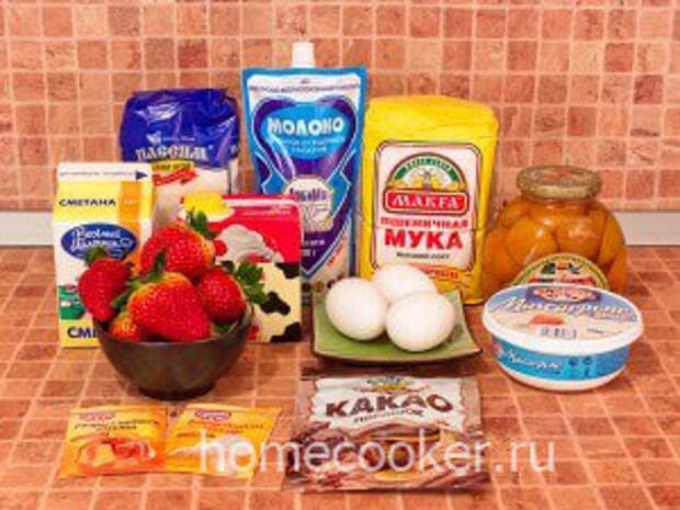 Ingredienty dlya torta serdtse 300x225 Торт «Сердце»