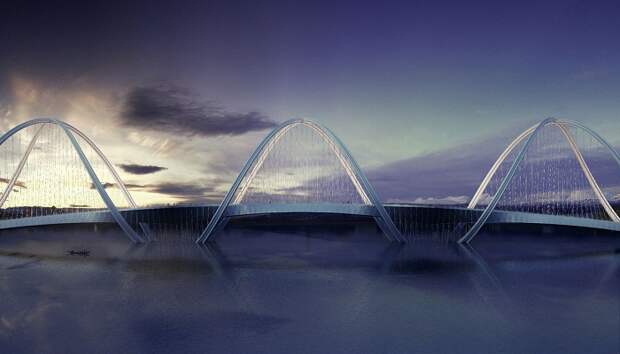 Конструкция моста имеет уникальную форму поддерживающих опор (Мост San Shan, Китай). | Фото: jrevistaestilopropio.com.