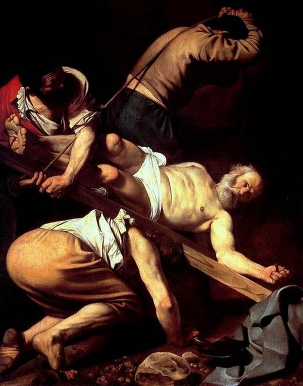 Фрагмент картины «Распятие святого Петра», 1601 год. Фрагмент картины «Распятие святого Петра», 1601 год.