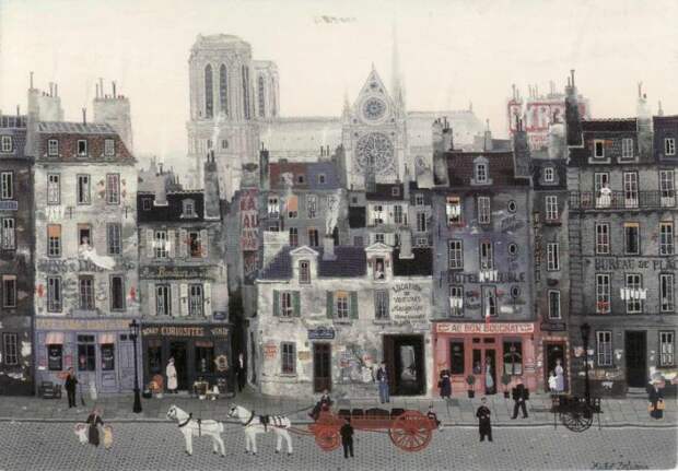 Старый Париж.  Автор: Michel Delacroix.