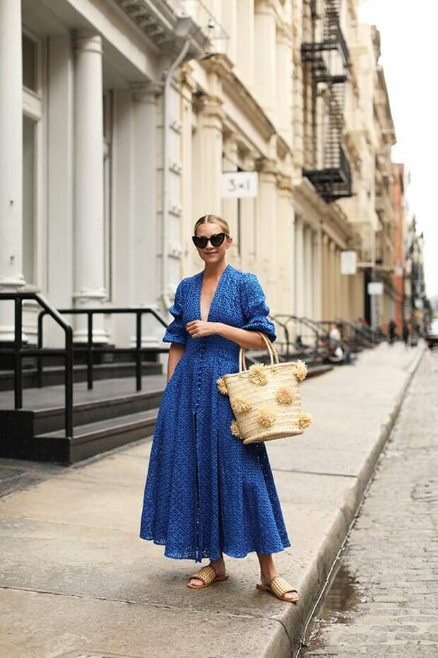 15 роскошных летних платьев в синих оттенках