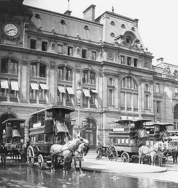 Париж. Вокзал Сен-Лазар в 1900 году города, история, старые фотографии