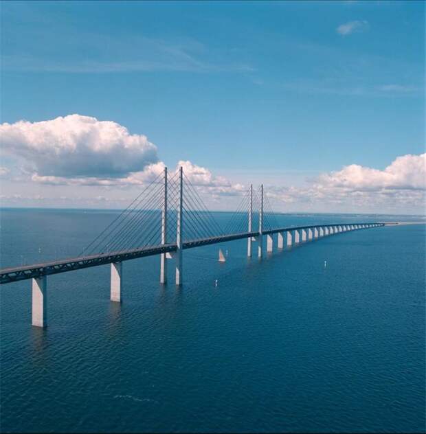 Эресуннский мост - шедевр мостостроения Эресуннский мост, дания, мосты, пролив Эресунн, швеция