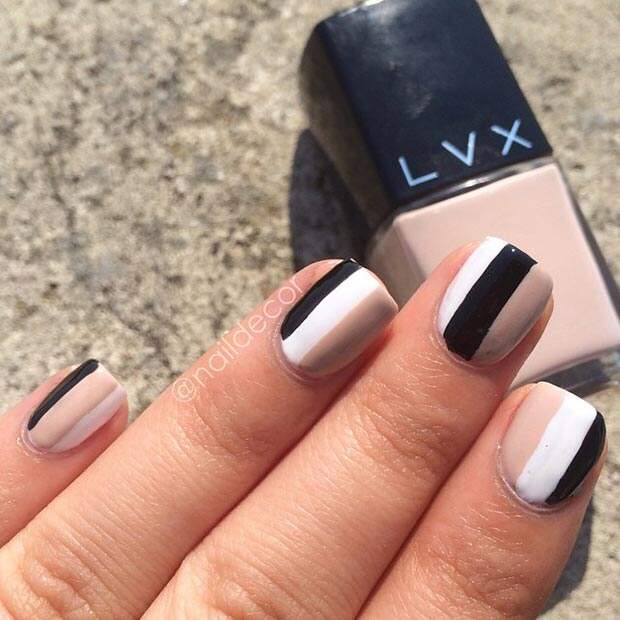 Striped-Nail-Design-for-Short-Nails
