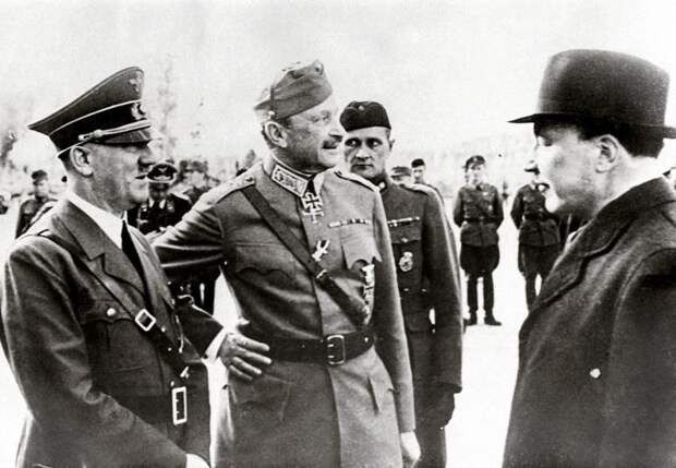 Финляндния. Маршал C.G.E. Маннергейм президент Рюти, на встрече с Адольфом Гитлером аристократия, гитлер, европа, интересное, история, монархия