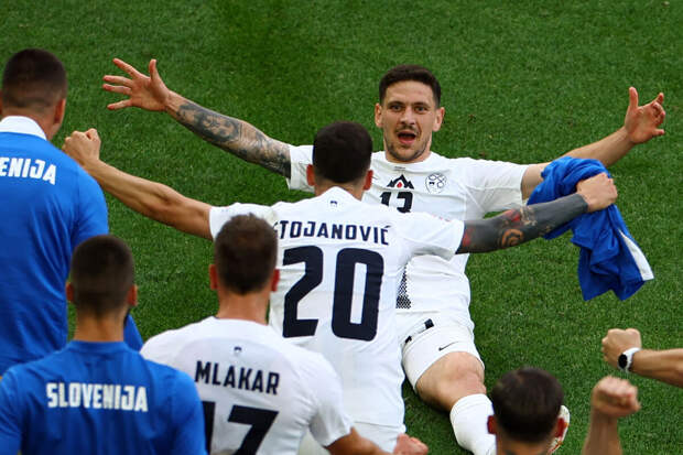 Словения и Дания сыграли со счетом 1:1 в матче Евро-2024